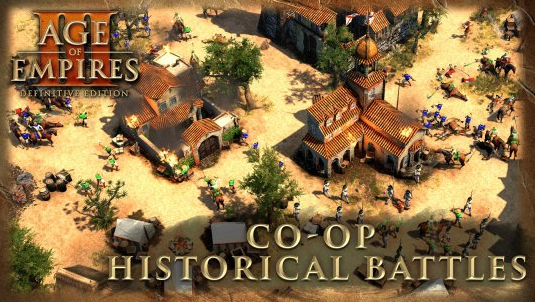 《帝国时代3：决定版》允许玩家合作完成历史战役