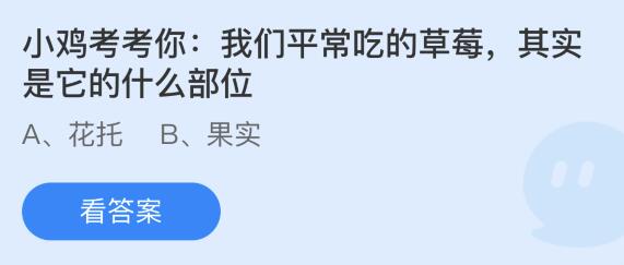 我们平常吃的草莓其实是它的什么部位