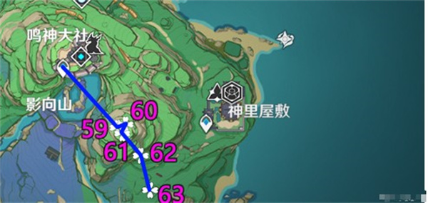 2022原神绯樱绣球最新采集路线