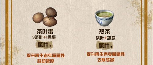 明日之后茶叶食谱配方大全