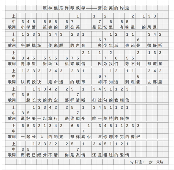 原神夜蒲公英的约定琴图文详细介绍一览