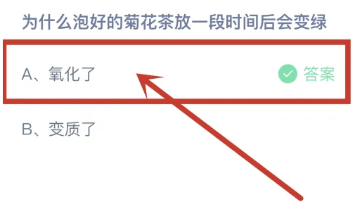 為什么泡好的菊花茶放一段時(shí)間后會(huì)變綠 螞蟻莊園今日答案