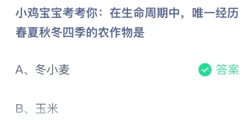 蚂蚁庄园7月15日答案最新版2024年 正确答案在这里